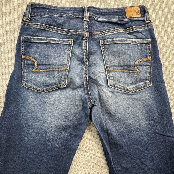 American Eagle Outfitters Size 6 Hi-Rise Jegging Super Stretch Reg Blue Denim - Picture 3 of 12